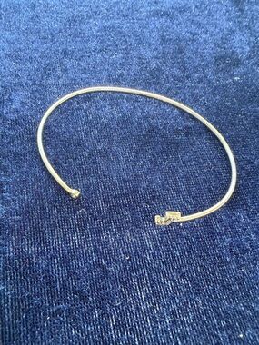 925 Sterling Silver Bangle with letter J